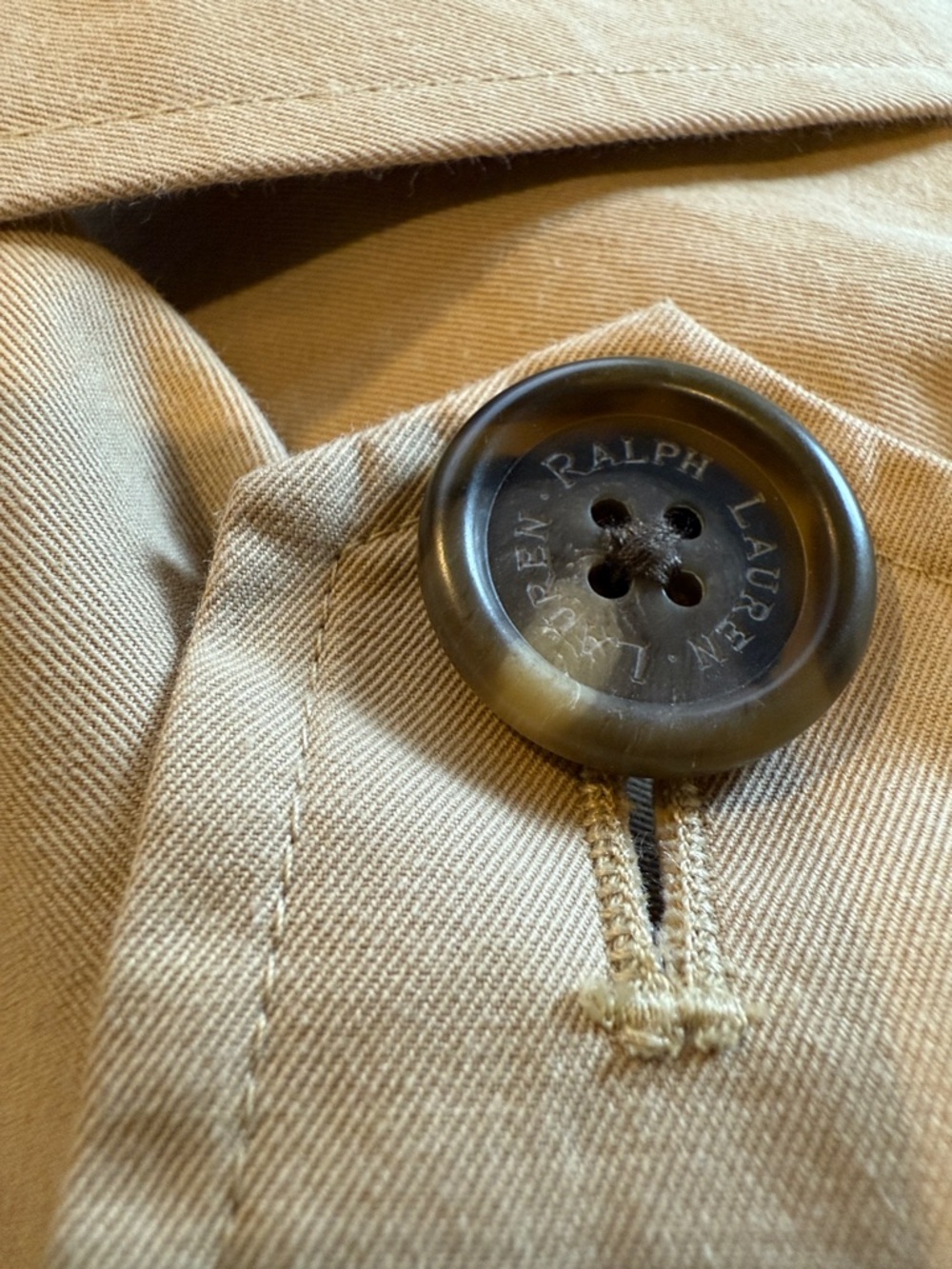 Ralph Lauren Beige Double-Breasted Trench Coat - Picture 9 of 11